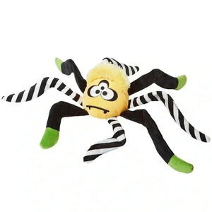 Frisco Dog Pet Halloween Spider Plush Squeaky Crinkle  Toy